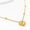 Minimalist Radiant 22k Gold Clover Necklace