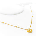 Minimalist Radiant 22k Gold Clover Necklace