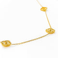 Signature Heirloom 22k Gold Long Clover Necklace