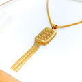 Luminescent Rectangular 22k Gold Pendant