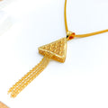 Gorgeous Shiny Triangular 22k Gold Pendant