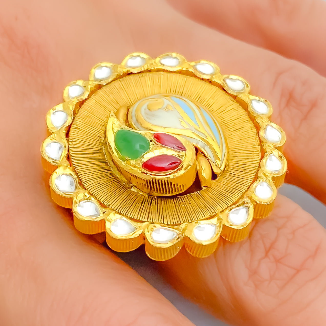 22 KT Antique Gold Ring – RANKA JEWELLERS