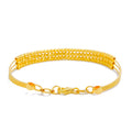 Simmering Striped 22k Gold Bangle Bracelet 