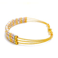 Vibrant Multi Bead 22k Gold Bangle Bracelet