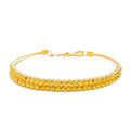 Dazzling Bead 22k Gold Bangle Bracelet 