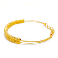 Dazzling Bead 22k Gold Bangle Bracelet 