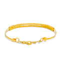 Dazzling Bead 22k Gold Bangle Bracelet 