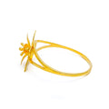 Reflective Dual Layered 22K Gold Flower Ring