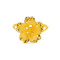 Beautiful Hibiscus 22K Gold Flower Ring