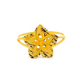 Lovely Lily 22K Gold Flower Ring