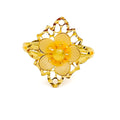 Dressy Netted Flower 22K Gold Ring