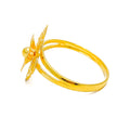 Dressy Netted Flower 22K Gold Ring