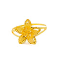 Gorgeous Blooming Flower 22K Gold Ring