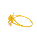 Sparkling Striped Lily 22K Gold Ring