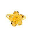 Posh Poppy Flower 22K Gold Ring