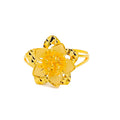 Majestic Radiant 22K Gold Flower Ring