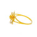 Majestic Radiant 22K Gold Flower Ring