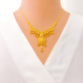 Modest Blooming 22k Gold Lovely Necklace Set 