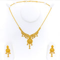 Modest Blooming 22k Gold Lovely Necklace Set 