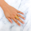 Beautiful Geometric 21k Gold Ring