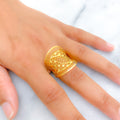 Beautiful Geometric 21k Gold Ring