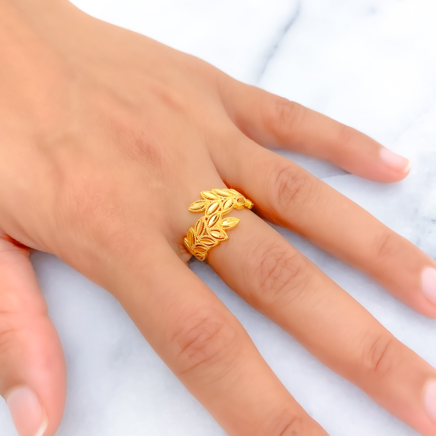 Buy quality 916 Gold Delicate Ring For Women in Ahmedabad