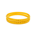 Impeccable Rich 22k Gold Bangle Pair 