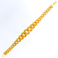 High Gloss Graduating 22K Gold Men's Bracelet 