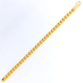 Modest Textured 22K Gold Men's Radiant Bracelet 