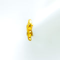 Graceful Contemporary Leaf 22k Gold Top Earrings 