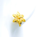Stylish Glowing Flower 22k Gold Top Earrings 