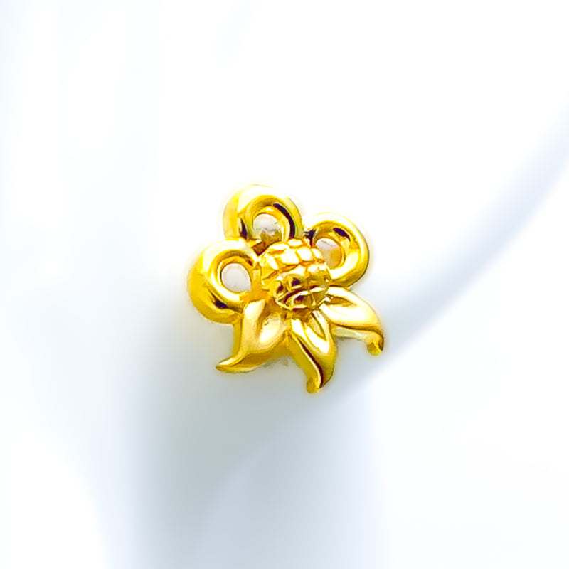 Modest Blooming 22k Gold Top Earrings 