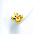 Classic Radiant 22k Gold Floral Top Earrings 