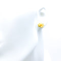 Ethereal Lovely 22k Gold Flower Top Earrings 