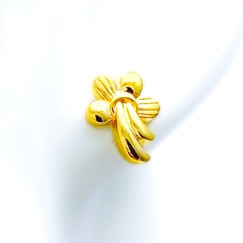 Modern Glamorous 22k Gold Top Earrings 