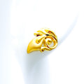 Artistic Vine Motif 22k Gold Top Earrings 