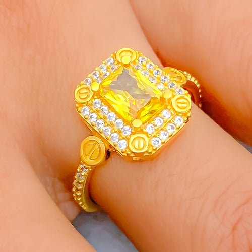 dual-tier-22k-gold-cz-ring-w-solitaire-stone