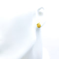 Captivating Striped Drop 22k Gold Top Earrings 