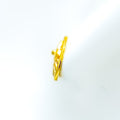 Captivating Striped Drop 22k Gold Top Earrings 