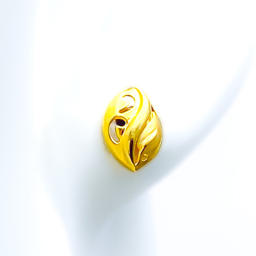 Luminescent Satin Smooth 22k Gold Top Earrings