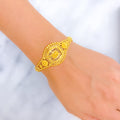 Lavish Decorative Floral 22k Gold Bracelet 