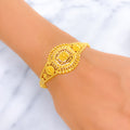 Lavish Decorative Floral 22k Gold Bracelet 