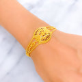 Jazzy Triangular Checkered 22k Gold Bracelet