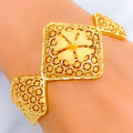 geometric-netted-floral-22k-gold-bangle-bracelet