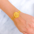 glistening-floral-22k-gold-flexi-bangle-bracelet