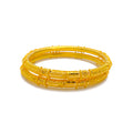 Festive High Finish 22k Gold Bangle Pair 