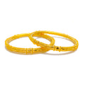 Festive High Finish 22k Gold Bangle Pair 
