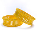 Regal Embossed 22k Gold Bangle Pair 