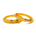 Vibrant Vintage 22k Gold Pipe Meenakari Bangles 