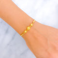 Ethereal Textured 22k Gold Orb Flexi Bangle Bracelet